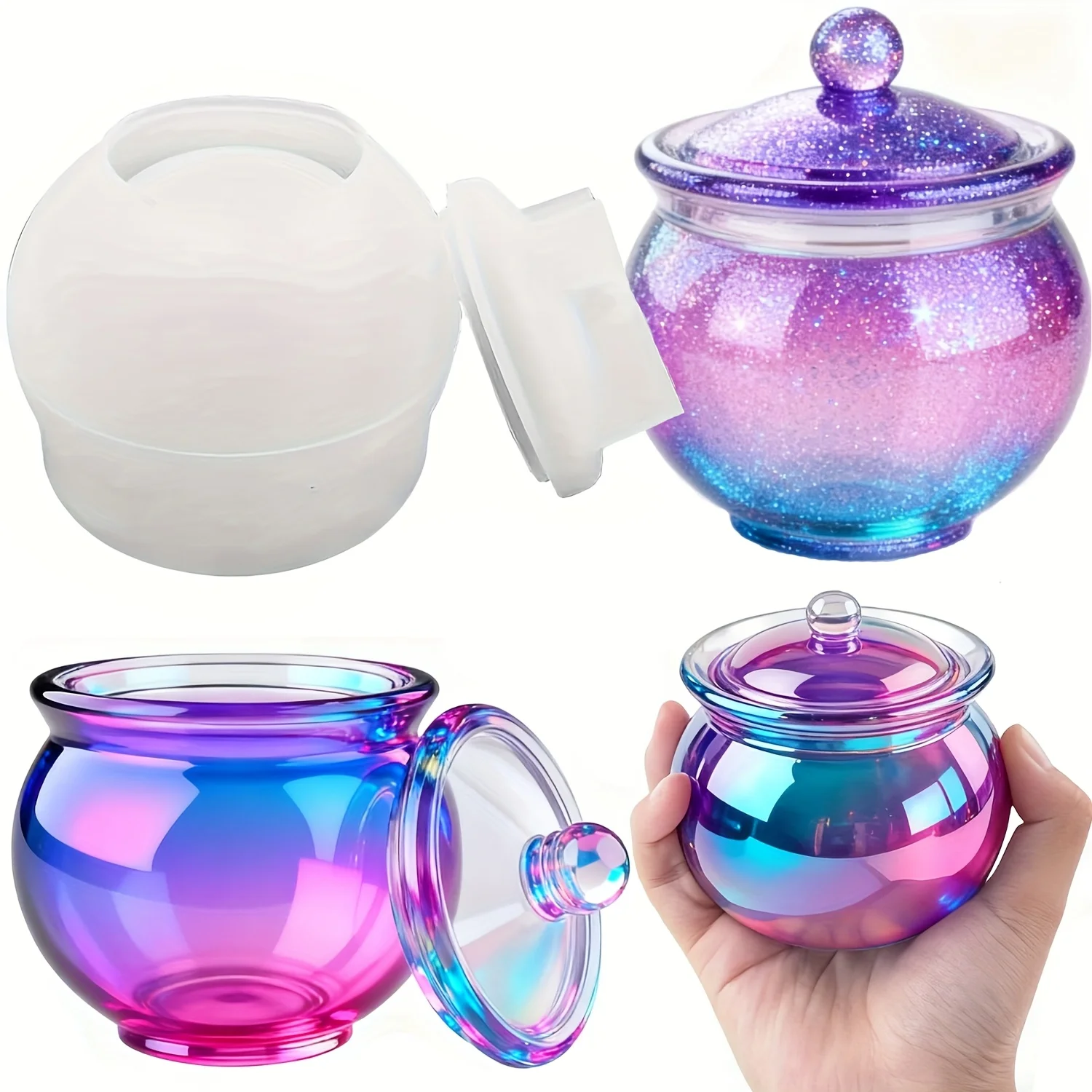 Candle Souvenir - 1 set of round resin can