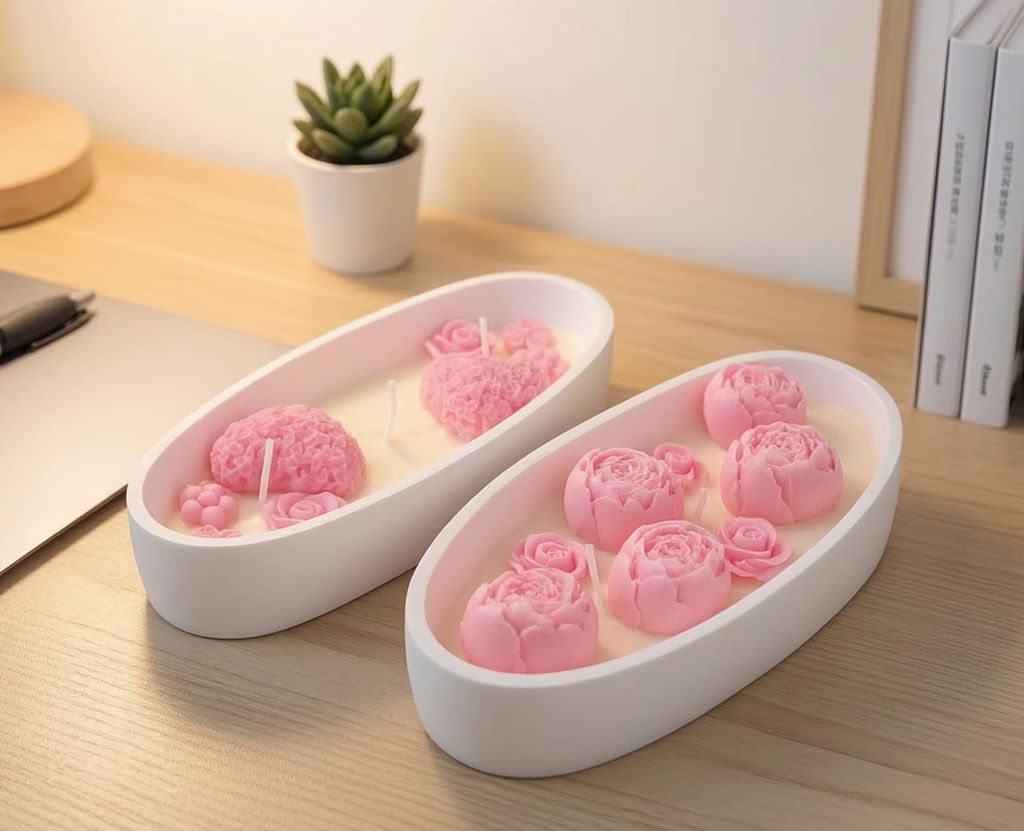 Heart Rose Floral Scented Cand - Candle Souvenir 评论和价格