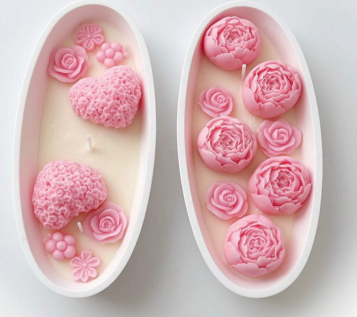Heart Rose Floral Scented Cand - Candle Souvenir 评论和价格