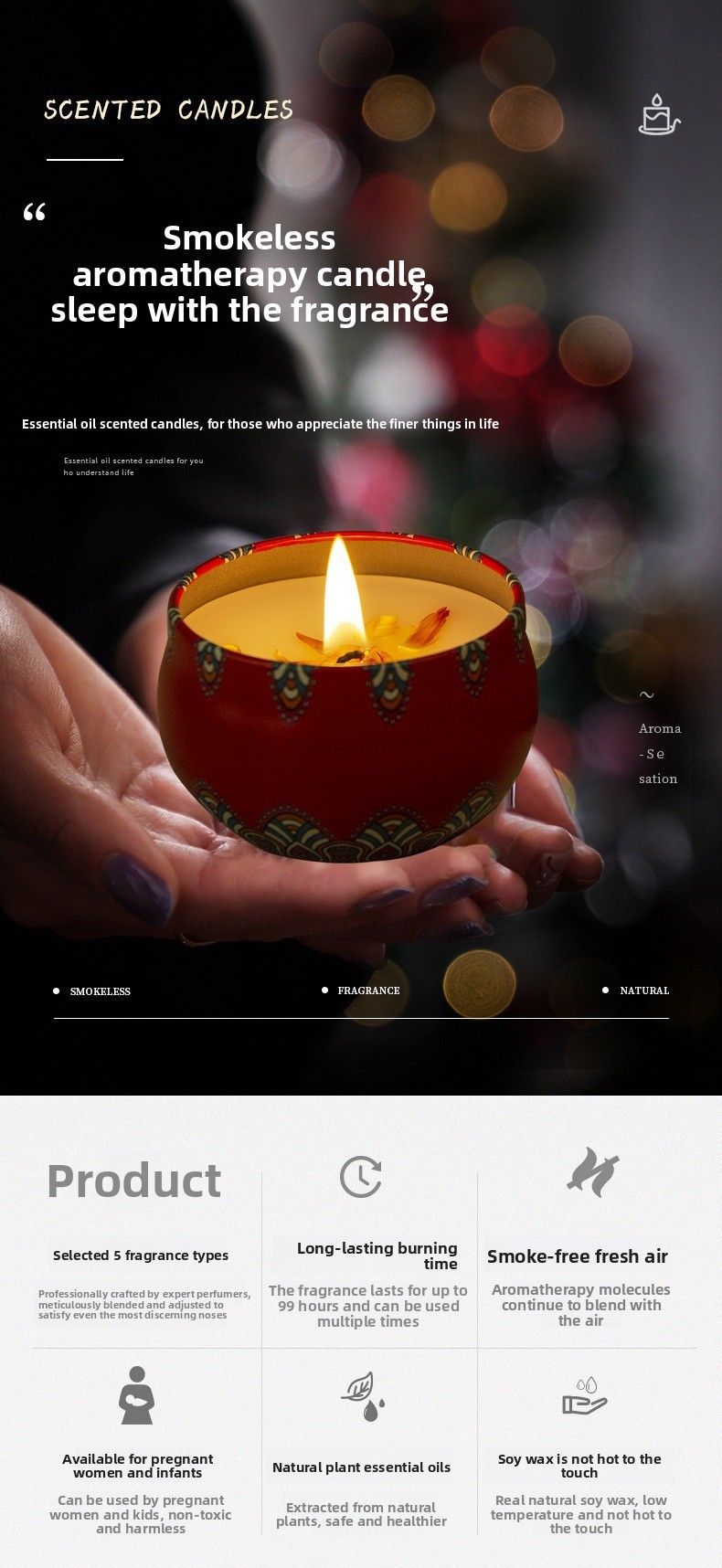Dried Flower Smokeless Scented - Candle Souvenir 评论和价格