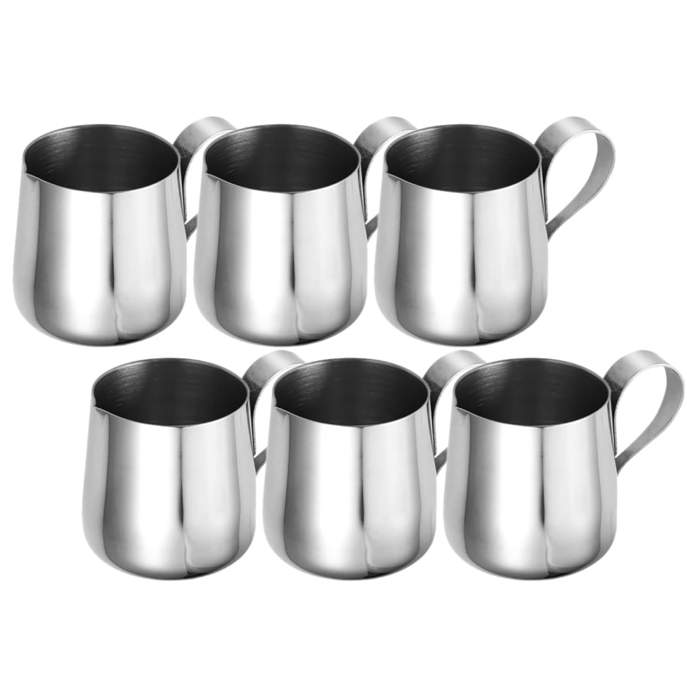 6 Pack Stainless Steel Creamer - Pour Spout Pitcher 评论和价格