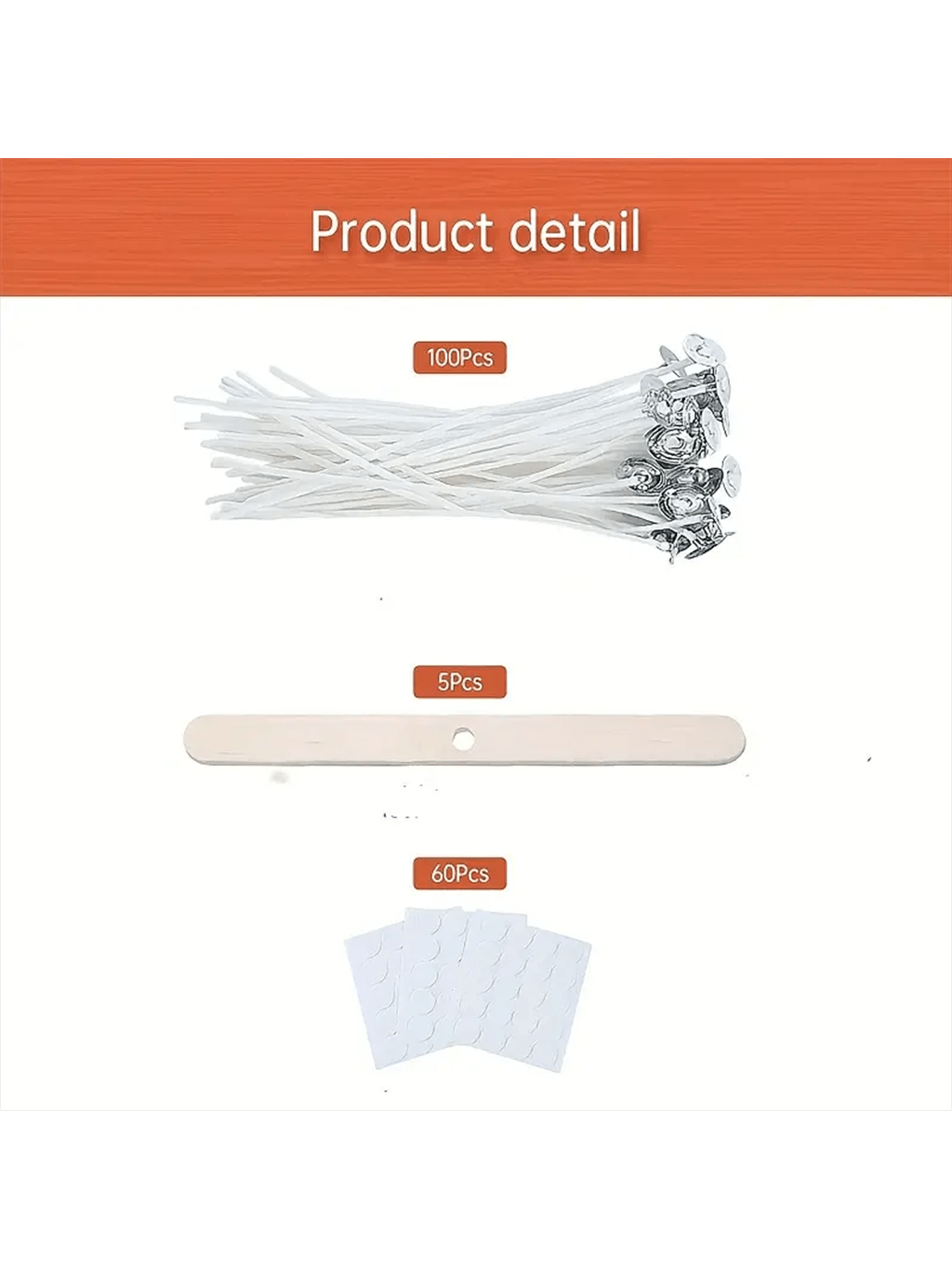 100Pcs Cotton Candle Wick 15cm - Cotton Wick 6 Inch 评论和价格