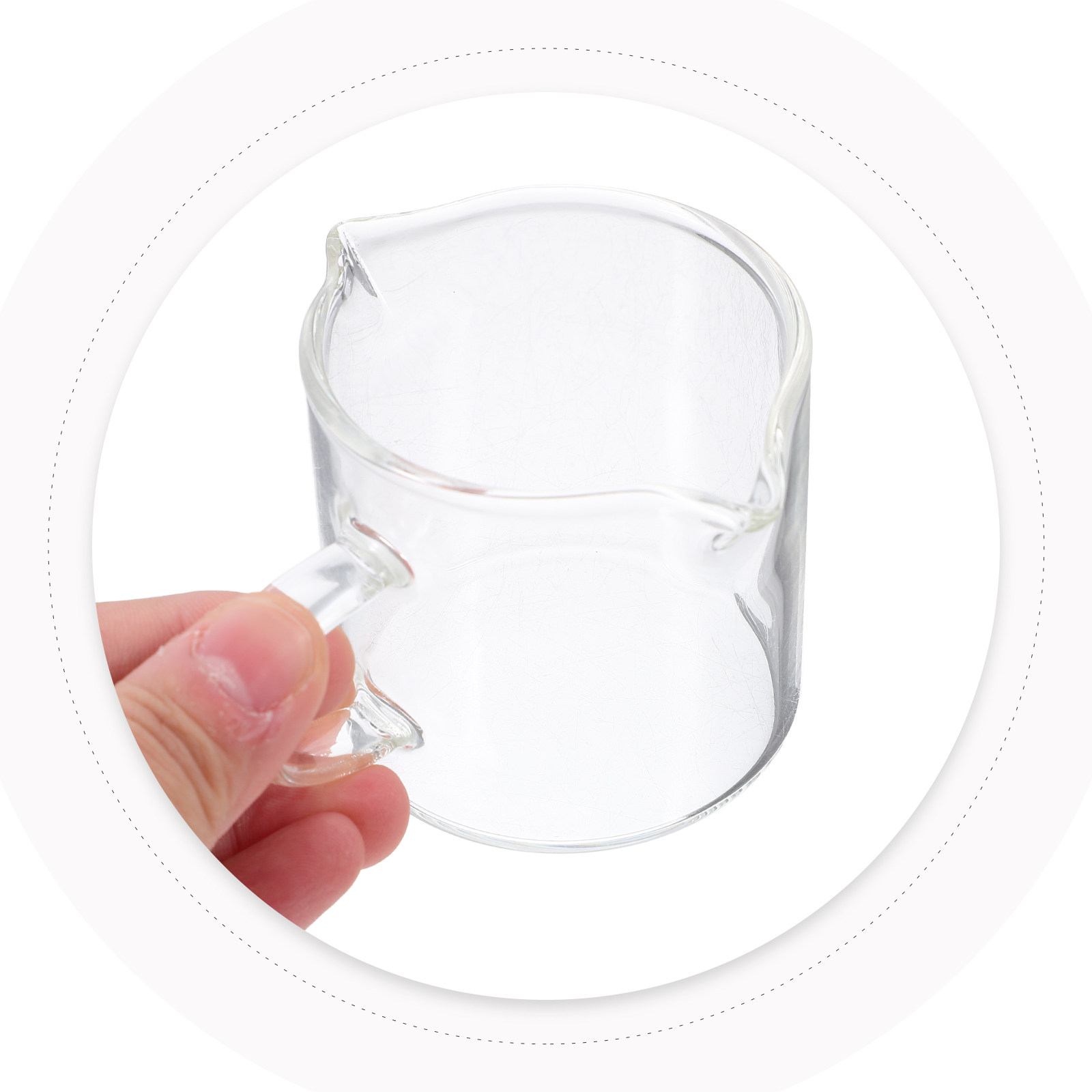 Small Mini Thickened Glass Dua - Pour Spout Pitcher 评论和价格
