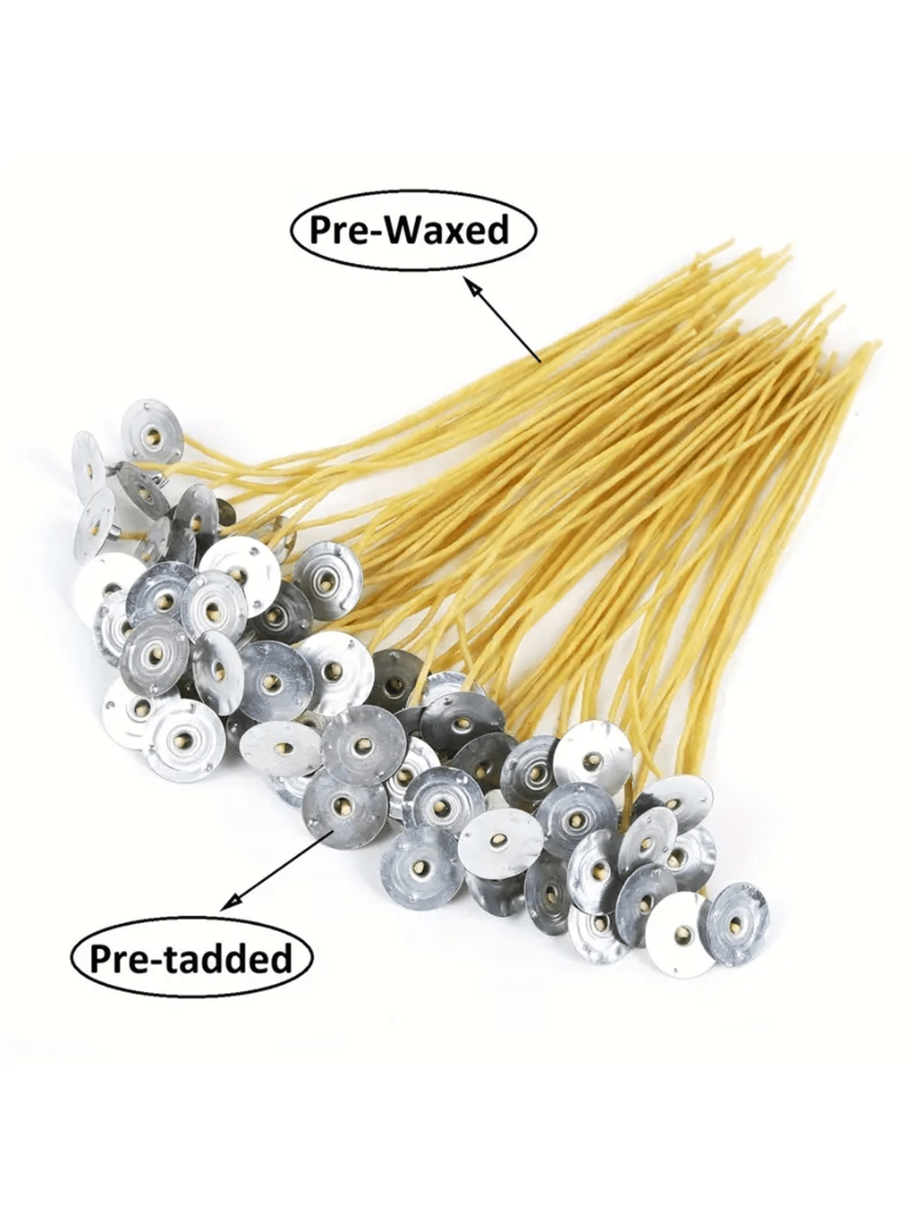 100 6-inch Pre-Waxed Beeswax a - Cotton Wick 6 Inch 评论和价格