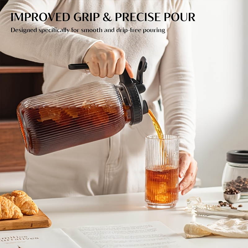 2PCS Glass Mason Jar Pitcher L - Pour Spout Pitcher 评论和价格